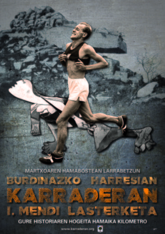 burdinazko harresian karraderan mendi lasterketa