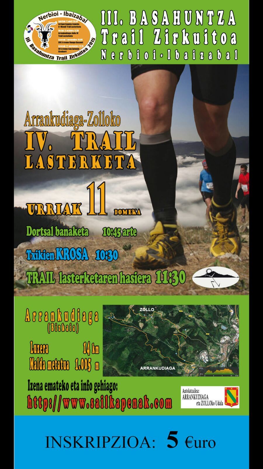ARRANKUDIAGA-ZOLLO TRAIL LASTERKETA