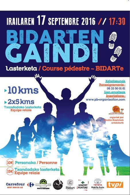 BIDARTEN GAINDI LASTERKETA / COURSE PÉDESTRE