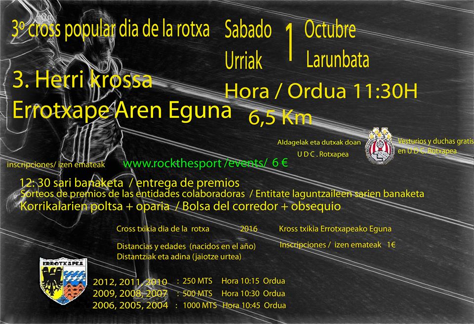 ERROTXAPE AREN EGUNA HERRI KROSA - CROSS POPULAR DÍA DE LA ROTXA