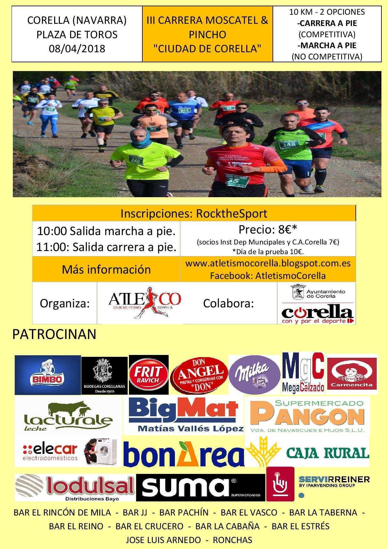 III. CARRERA MOSCATEL & PINCHO "CIUDAD DE CORELLA" - 2018