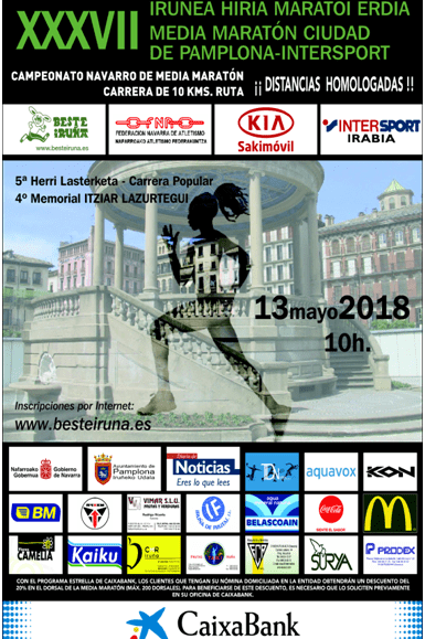 XXXVII. IRUÑA HIRIKO MARATOI ERDIA - MEDIO MARATON CIUDAD DE PAMPLONA - 2018