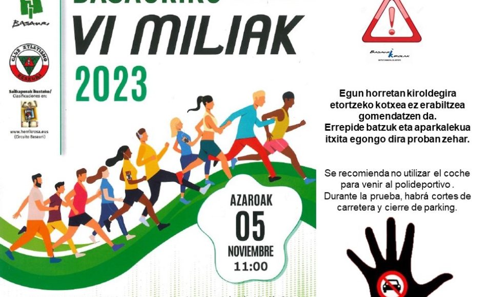 XXXIV. BASAURIKO 6 MILIAK - 6 MILLAS DE BASAURI - 2023