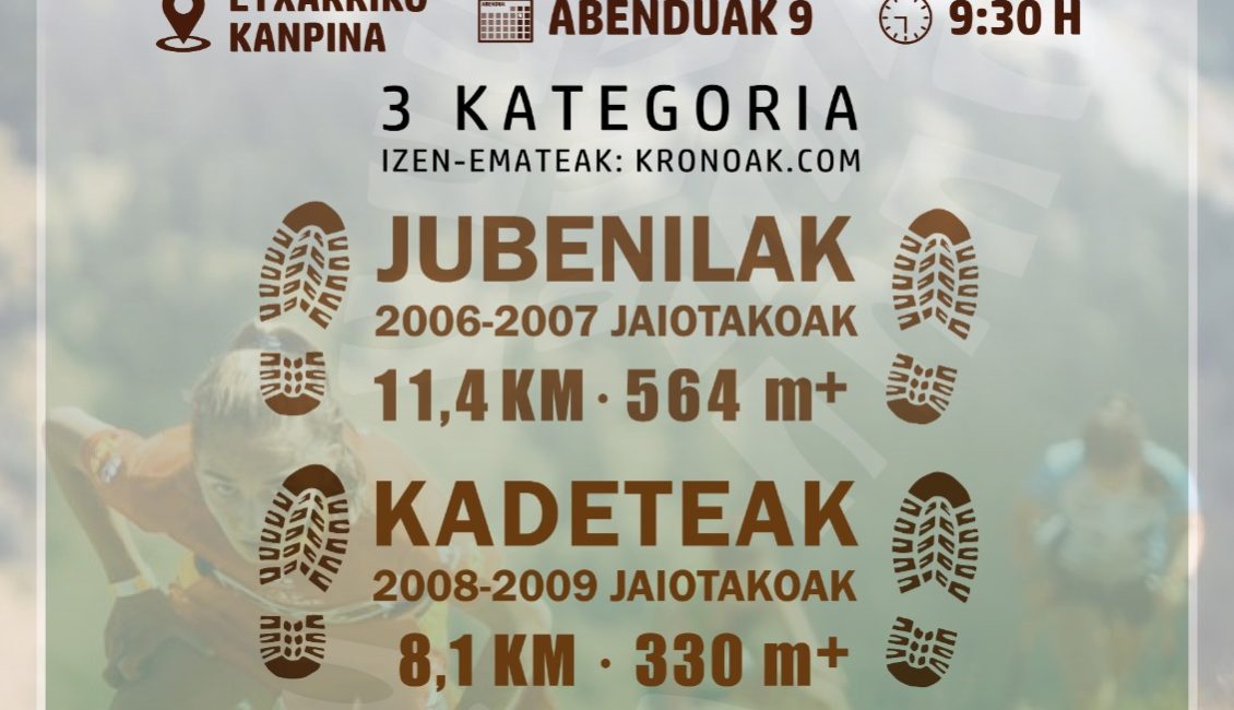 ETXARRI-ARANAZKO GAZTE TRAIL MENDI LASTERKETA - 2023