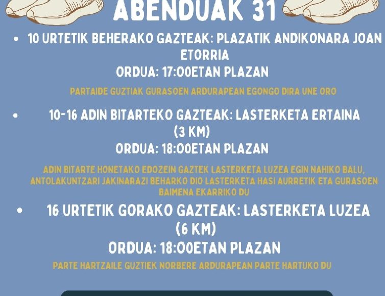VIII. URTEKO AZKENA! OTXANDIOKO GABON LASTERKETA HERRIKOIA - 2023