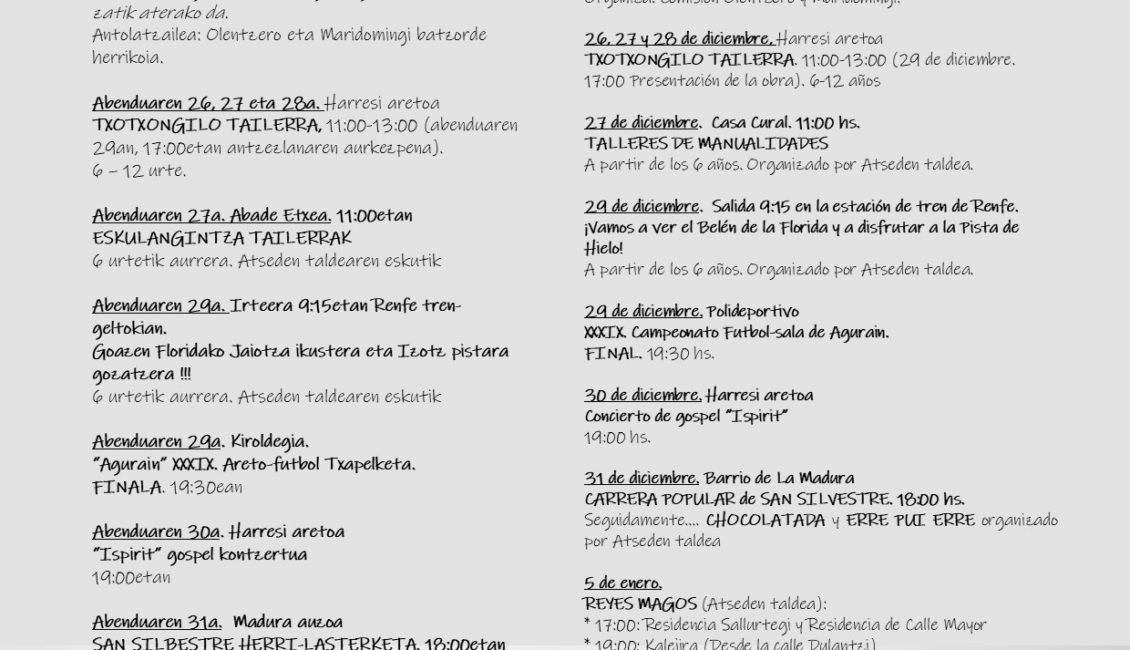 XXI. SAN SILVESTRE - AGURAIN / SALVATIERRA - 2023