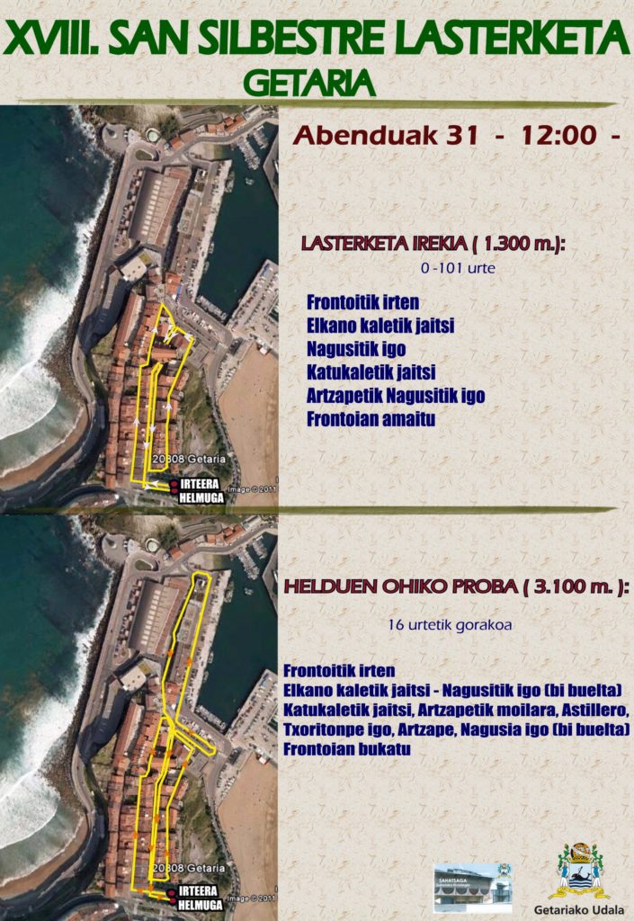 SAN SILVESTRE GETARIA IBILBIDEA RECORRIDO