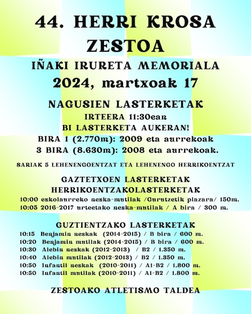 XLIV. ZESTOAKO HERRI KROSA - 2024