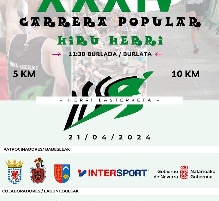 XXXIV. HIRU-HERRI HERRI LASTERKETA - 2024