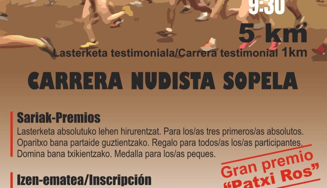 XXIII. SOPELAKO LASTERKETA NUDISTA - CARRERA NUDISTA SOPELA - 2024