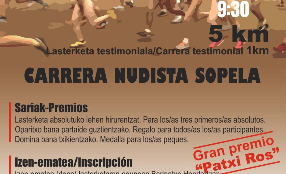 XXIII. SOPELAKO LASTERKETA NUDISTA - CARRERA NUDISTA SOPELA - 2024