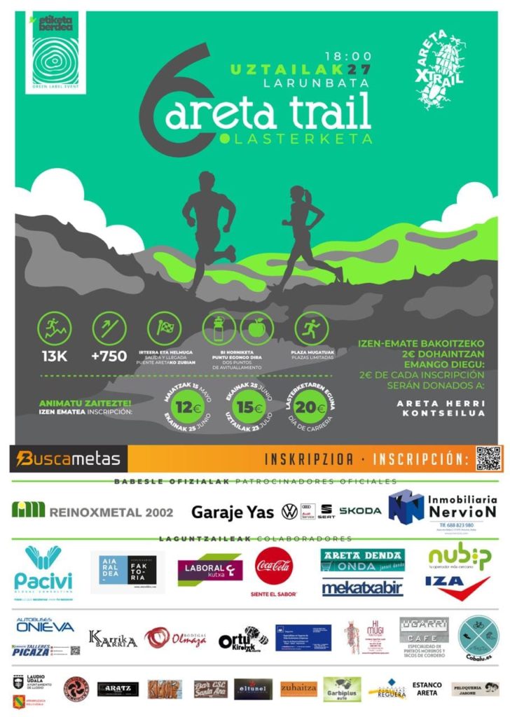 VI. ARETA TRAIL LASTERKETA - 2024 - Lasterketak.eus