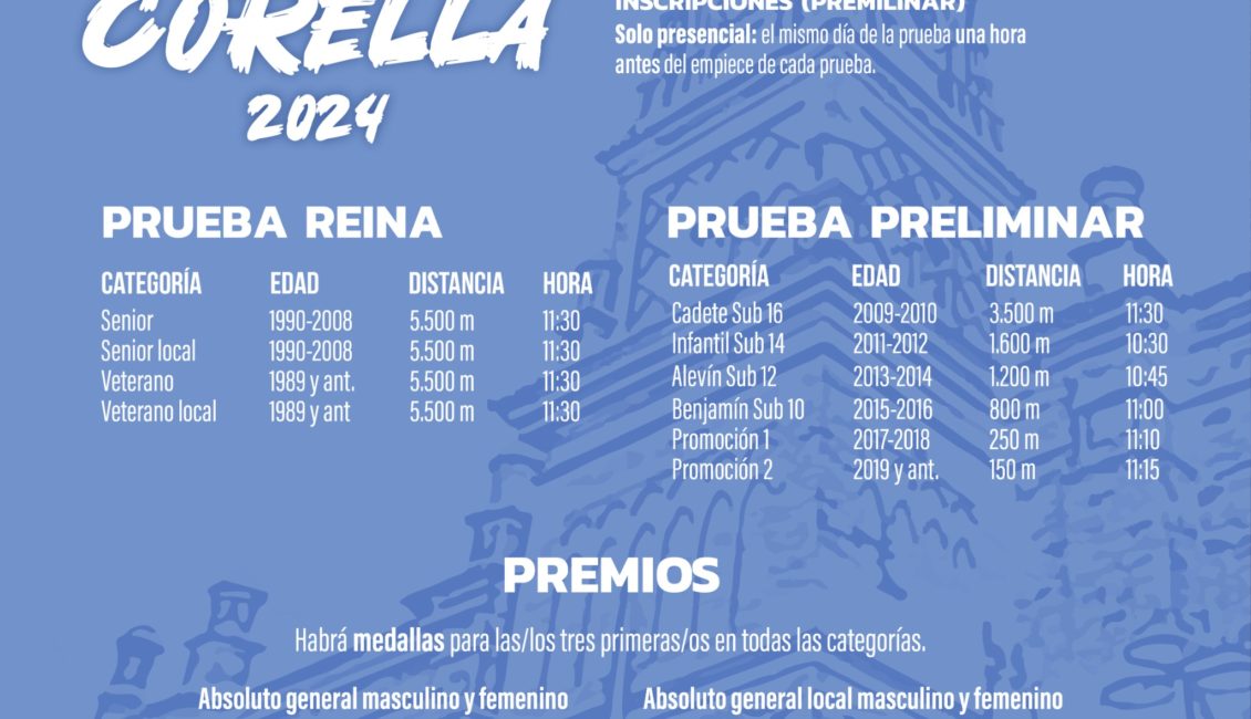 XLIV. CARRERA PEDESTRE CIUDAD DE CORELLA - 2024