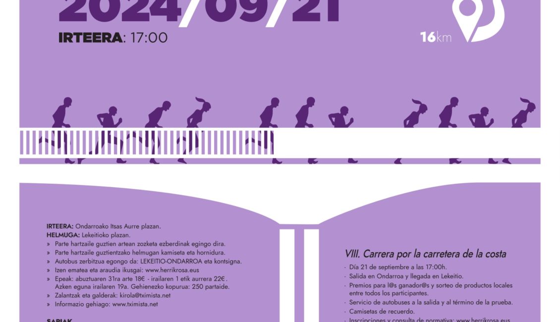 VIII. ONDARRU LEKITTO – KOSTALDEKO LASTERKETA - 2024