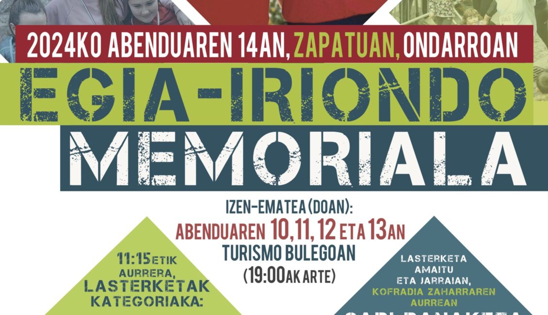 XXXVIII. EGIA IRIONDO MEMORIALA - 2024