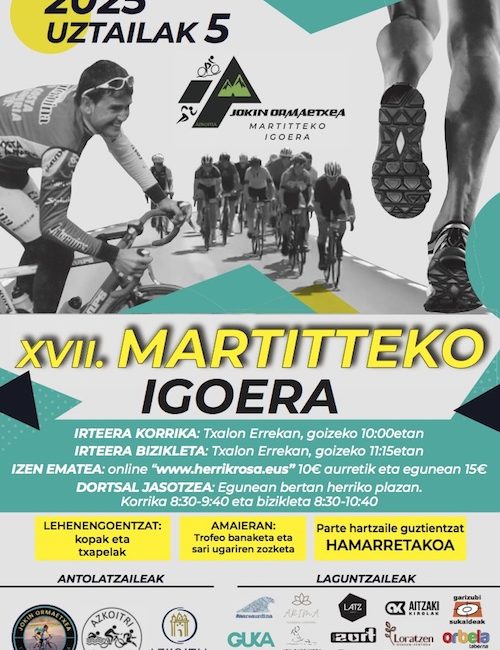 XVII. JOKIN ORMAETXEA MARTITTEKO IGOERA - 2025