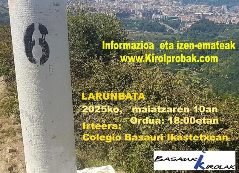 V. KUKURRUSTUKO IGOERA - 2025
