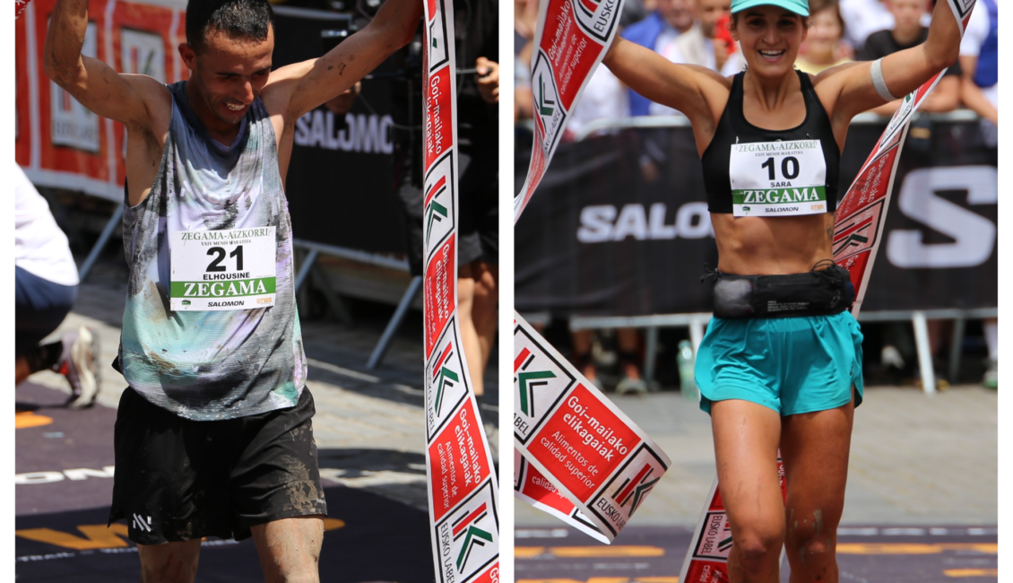 Elhousine Elazzaoui eta Sara Alonso, Zegama-Aizkorri txapeldun