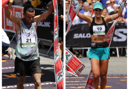 Elhousine Elazzaoui eta Sara Alonso, Zegama-Aizkorri txapeldun