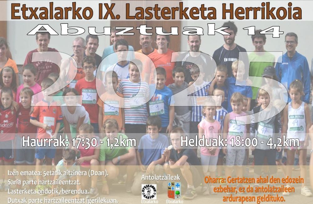 IX. ETXALARKO LASTERKETA HERRIKOIA - 2025
