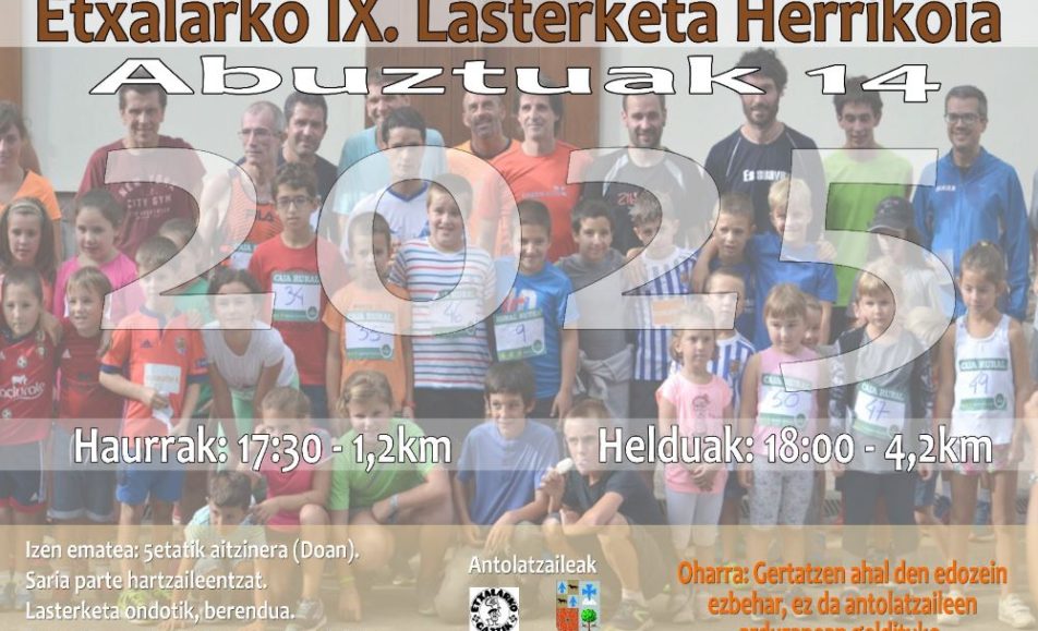 IX. ETXALARKO LASTERKETA HERRIKOIA - 2025