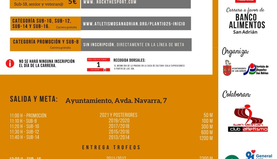 XVIII. CROSS POPULAR VUELTA AL PLANTIO - 2025