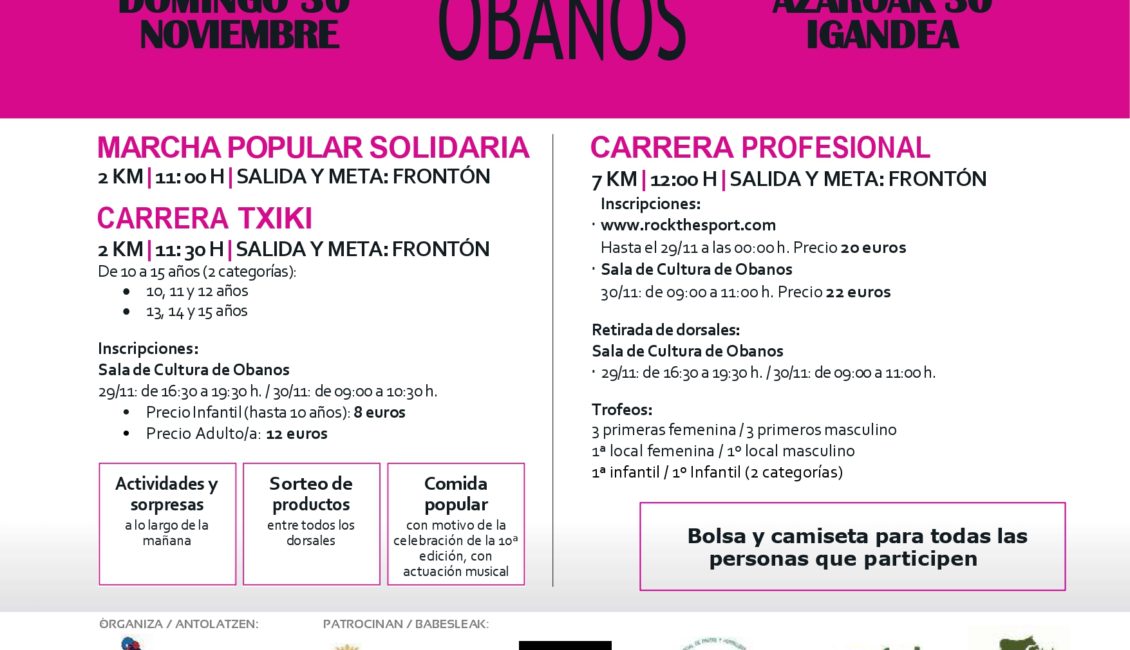 X. GENERO INDARKERIAREN AURKAKO LASTERKETA SOLIDARIOA - CARRERA SOLIDARIA CONTRA LA VIOLENCIA DE GÉNERO - MEMORIAL NAGORE LAFFAGE - 2025