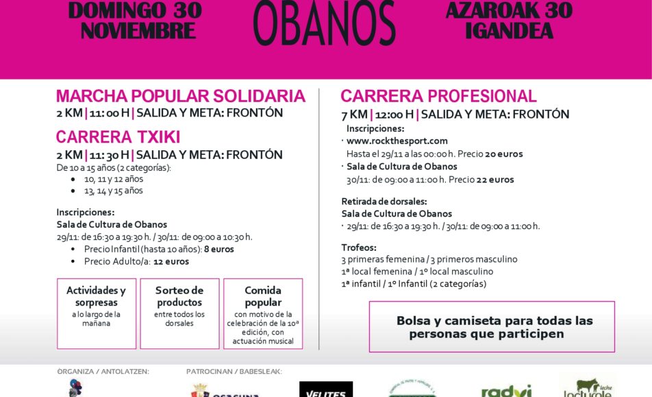 X. GENERO INDARKERIAREN AURKAKO LASTERKETA SOLIDARIOA - CARRERA SOLIDARIA CONTRA LA VIOLENCIA DE GÉNERO - MEMORIAL NAGORE LAFFAGE - 2025