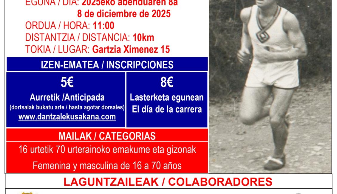 XLIV. ZUBEZTIA ELKARTEAREN LASTERKETA / IV. CANDI ARNANZ MEMORIALA - 2025