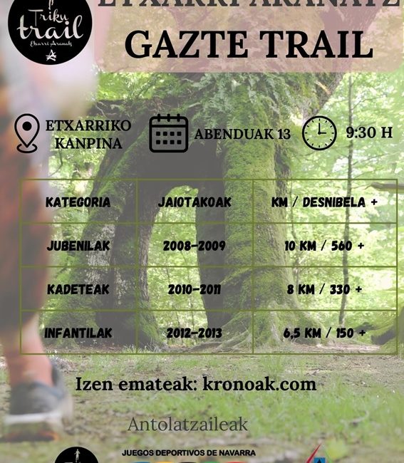 ETXARRI-ARANAZKO GAZTE TRAIL MENDI LASTERKETA - 2025