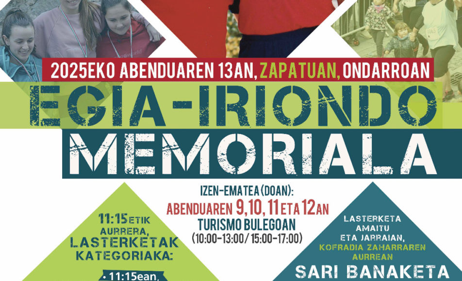 XXXIX. EGIA IRIONDO MEMORIALA - 2025