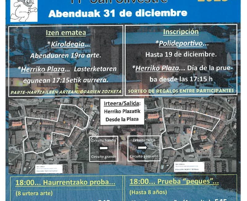 XI. SAN SILVESTRE - ALEGRIA / DULANTZI - 2025