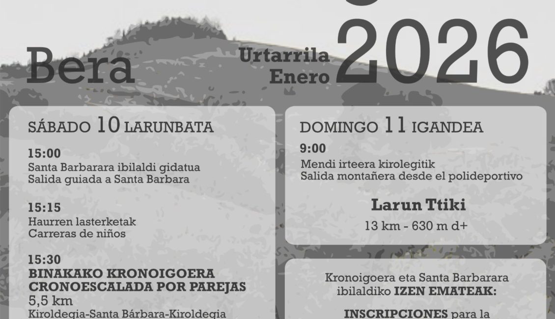 XIX. SANTA BARBARARA IGOERA - 2026