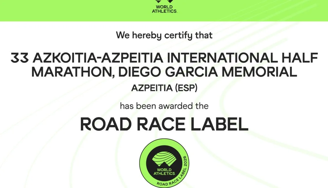33. AZKOITIAZPEITIA NAZIOARTEKO MARATOI ERDIA – WORLD ATHLETICS ROAD RACE LABEL