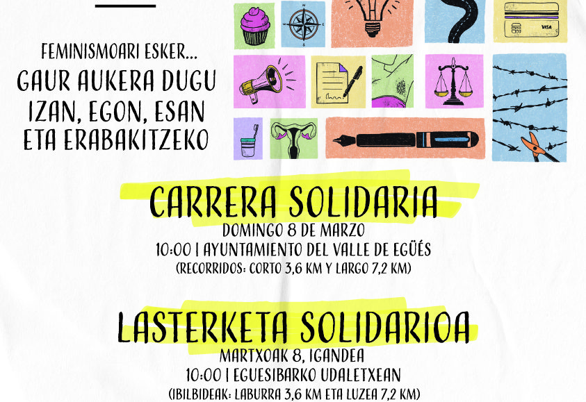 EMAKUMEEN NAZIOARTEKO EGUNEKO LASTERKETA SOLIDARIOA - CARRERA SOLIDARIA DÍA INTERNACIONAL DE LAS MUJERES - 2026
