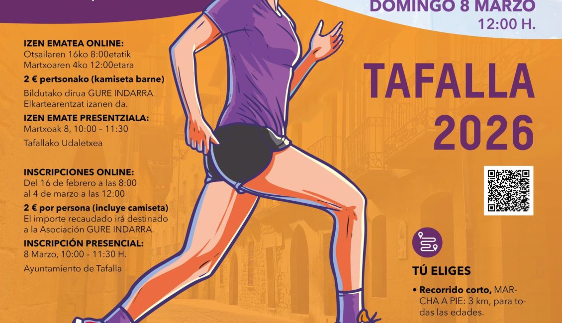 ELKARTASUN LASTERKETA EMAKUMEEN NAZIOARTEKO EGUNA - CARRERA SOLIDARIA DÍA INTERNACIONAL DE LAS MUJERES - 2026