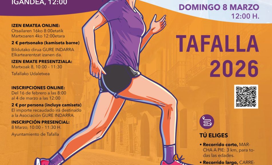 ELKARTASUN LASTERKETA EMAKUMEEN NAZIOARTEKO EGUNA - CARRERA SOLIDARIA DÍA INTERNACIONAL DE LAS MUJERES - 2026