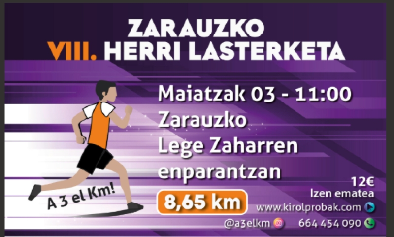 VIII. ZARAUZKO HERRI LASTERKETA - 2026