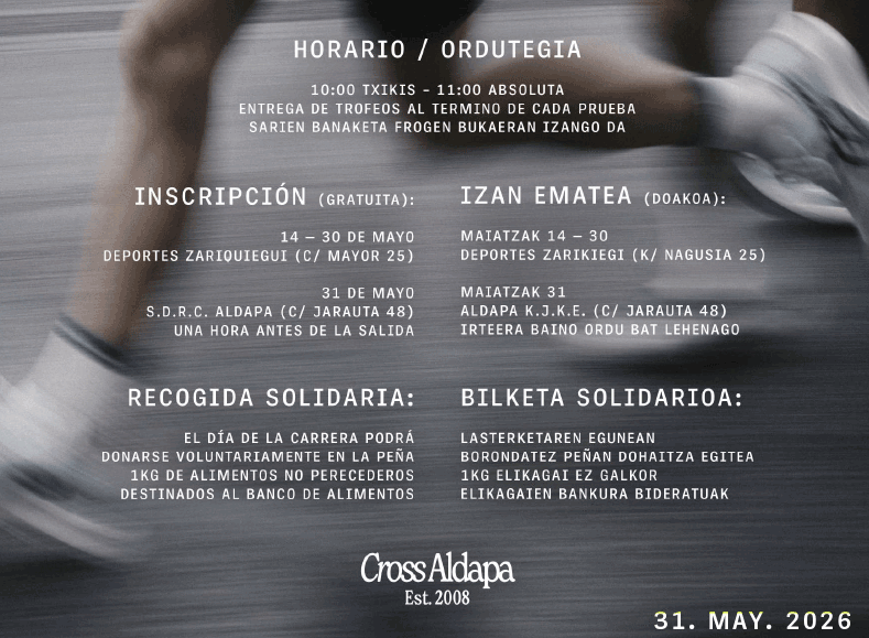 XVII. CROSS PEÑA ALDAPA ELKARTEAREN KROSA - 2026