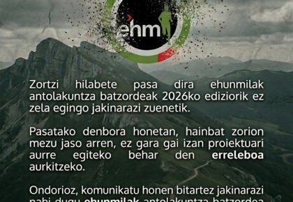 ehunmilak: erabateko desegitea