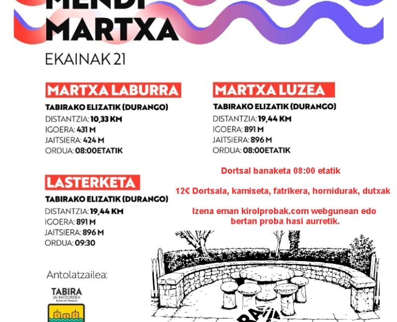 VIII. TABIRAKO MENDI LASTERKETA - 2026