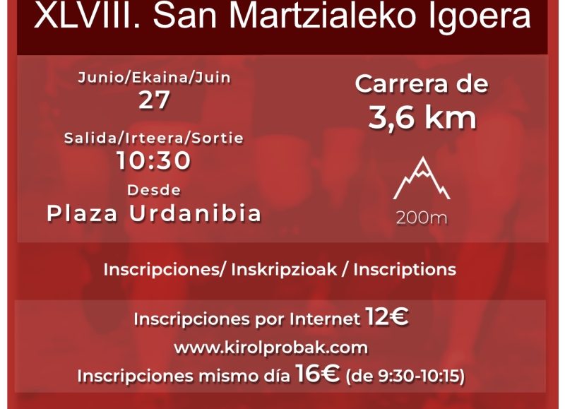 XLVIII. SAN MARTZIALEKO IGOERA ATLETIKOA - SUBIDA SAN MARCIAL - 2026