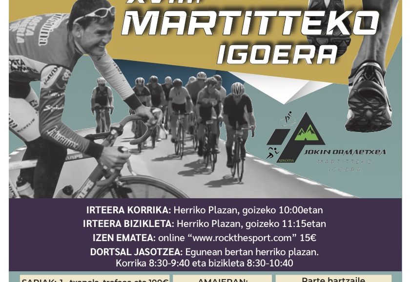XVIII. JOKIN ORMAETXEA MARTITTEKO IGOERA - 2026