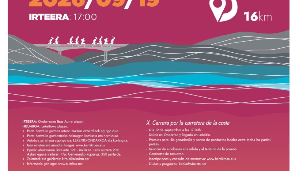 X. ONDARRU LEKITTO – KOSTALDEKO LASTERKETA - 2026