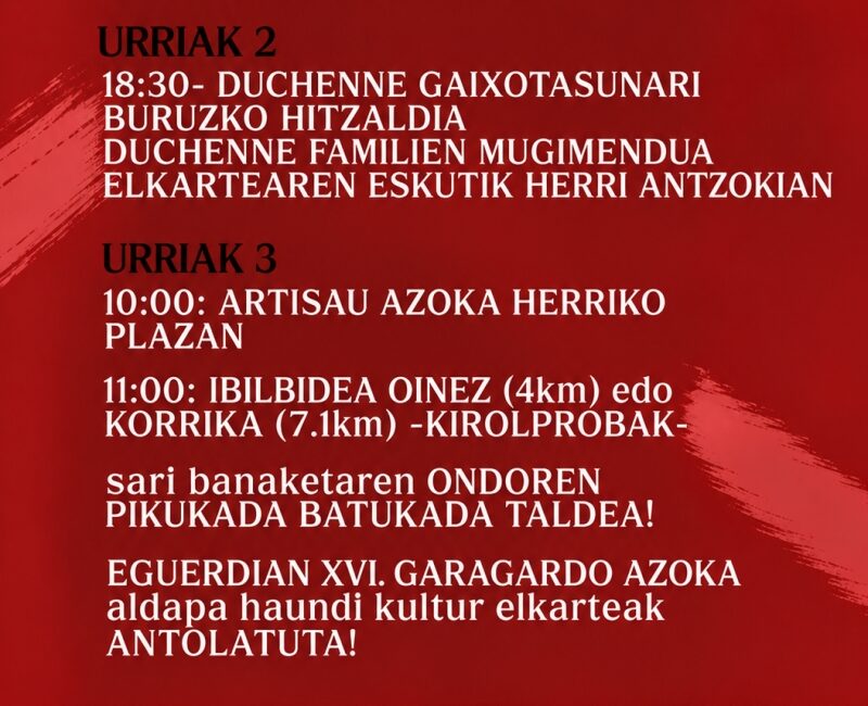 IX. LEGORRETAKO LASTERKETA SOLIDARIOA - 2026