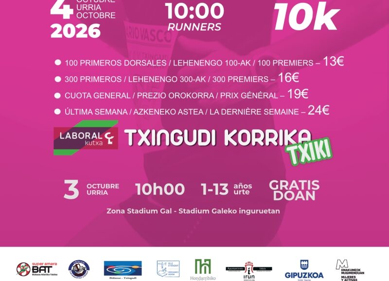XXVII. INMOBILIARIA URME - TXINGUDI KORRIKA - 2026