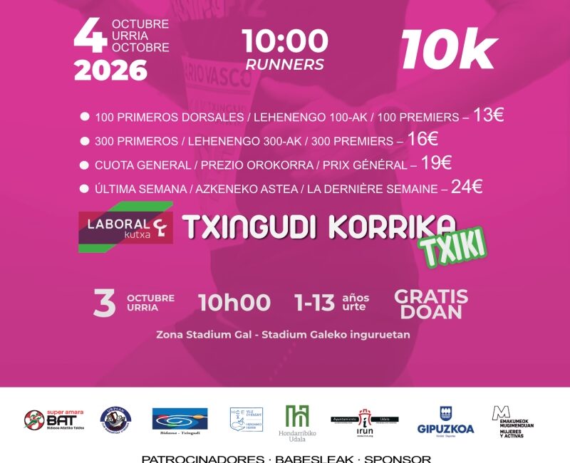 XXVII. INMOBILIARIA URME - TXINGUDI KORRIKA - 2026