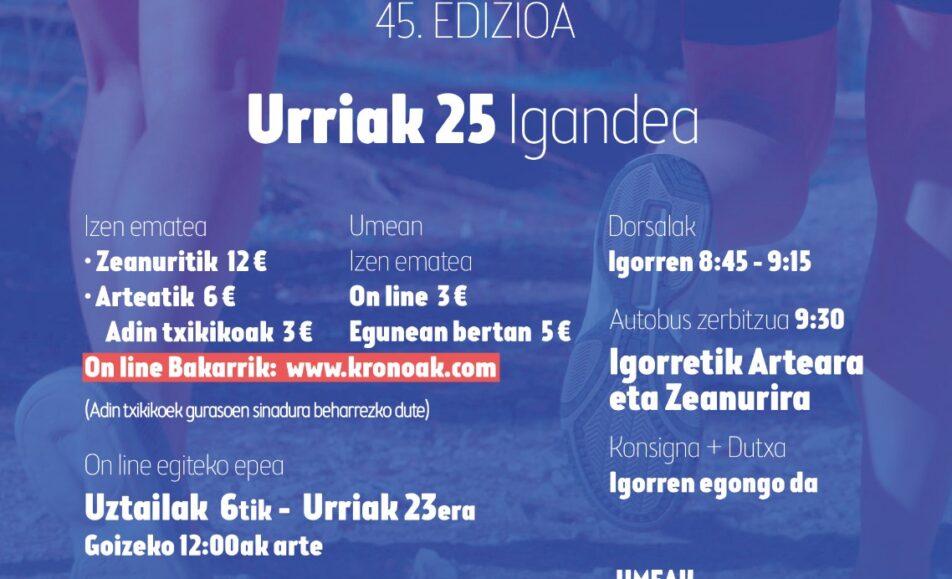XLV. ARRATIAKO MARATOI TXIKIA - 2026